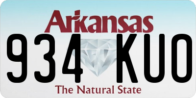 AR license plate 934KUO
