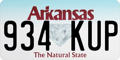 AR license plate 934KUP
