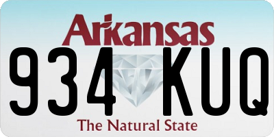 AR license plate 934KUQ
