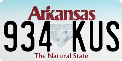 AR license plate 934KUS