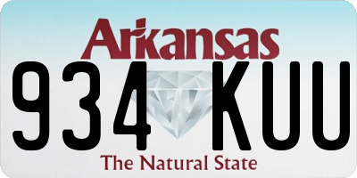 AR license plate 934KUU