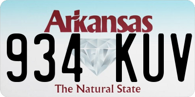 AR license plate 934KUV