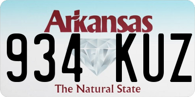 AR license plate 934KUZ