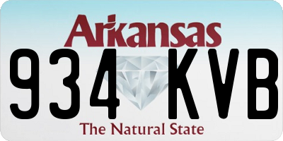 AR license plate 934KVB