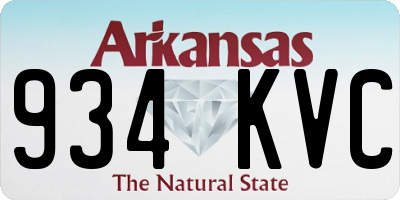 AR license plate 934KVC