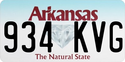 AR license plate 934KVG