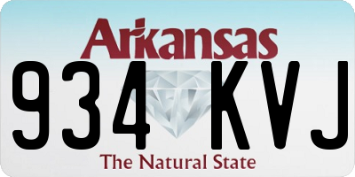 AR license plate 934KVJ