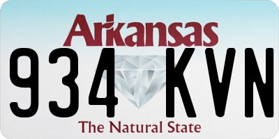 AR license plate 934KVN