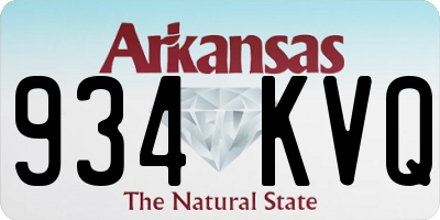 AR license plate 934KVQ