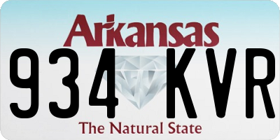 AR license plate 934KVR