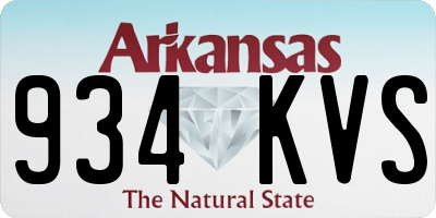 AR license plate 934KVS
