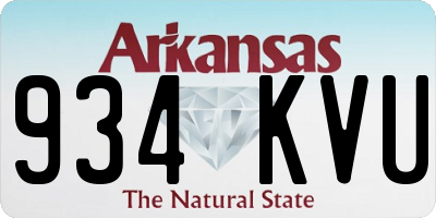 AR license plate 934KVU