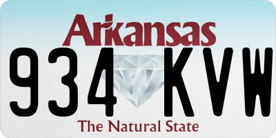 AR license plate 934KVW