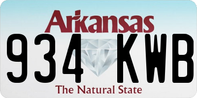 AR license plate 934KWB
