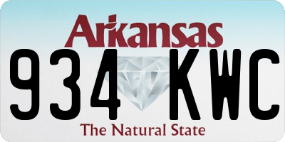 AR license plate 934KWC