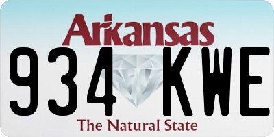 AR license plate 934KWE