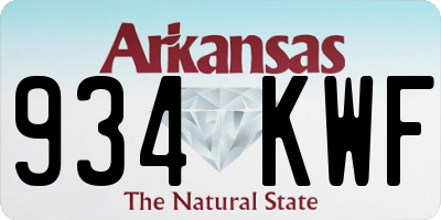 AR license plate 934KWF