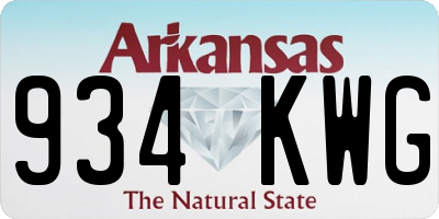 AR license plate 934KWG