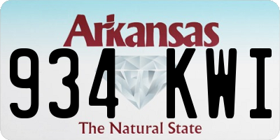 AR license plate 934KWI