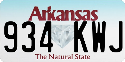 AR license plate 934KWJ