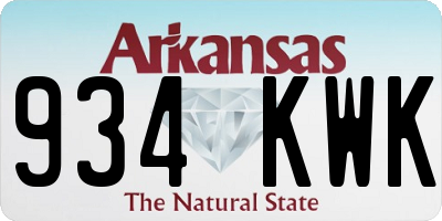 AR license plate 934KWK