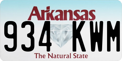 AR license plate 934KWM