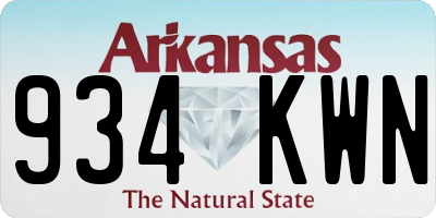AR license plate 934KWN