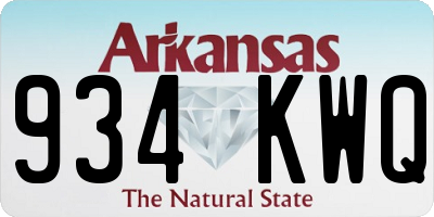 AR license plate 934KWQ