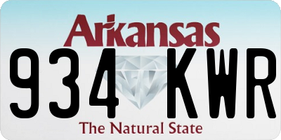 AR license plate 934KWR