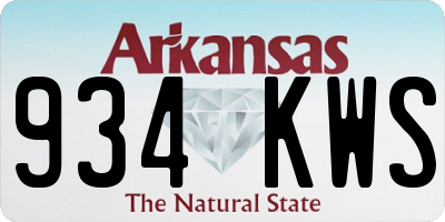 AR license plate 934KWS
