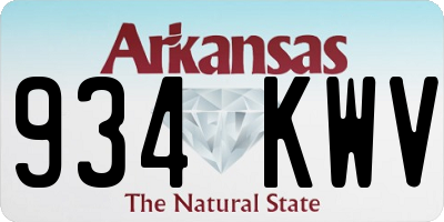 AR license plate 934KWV