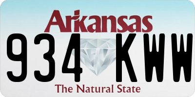 AR license plate 934KWW