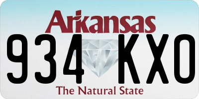 AR license plate 934KXO