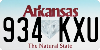 AR license plate 934KXU