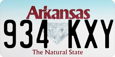 AR license plate 934KXY