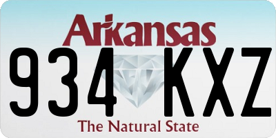 AR license plate 934KXZ