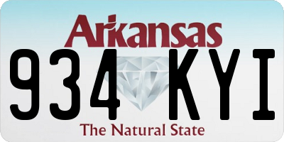 AR license plate 934KYI