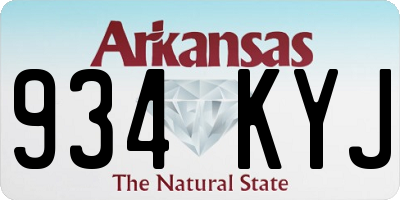 AR license plate 934KYJ