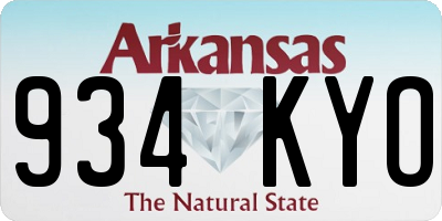 AR license plate 934KYO