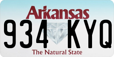 AR license plate 934KYQ