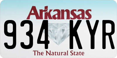 AR license plate 934KYR