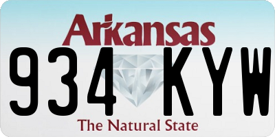 AR license plate 934KYW