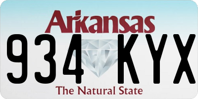 AR license plate 934KYX