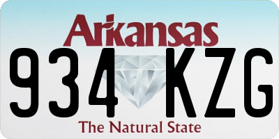 AR license plate 934KZG