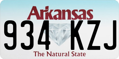 AR license plate 934KZJ