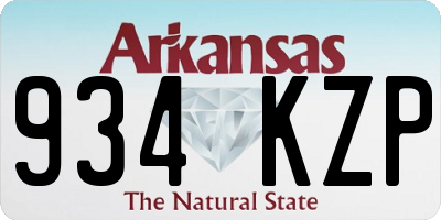 AR license plate 934KZP