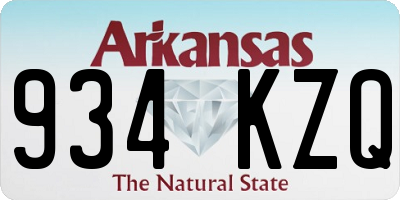 AR license plate 934KZQ