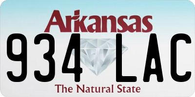 AR license plate 934LAC