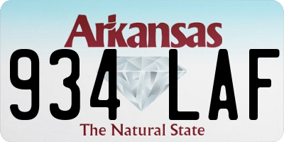 AR license plate 934LAF