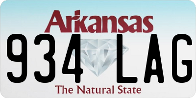 AR license plate 934LAG